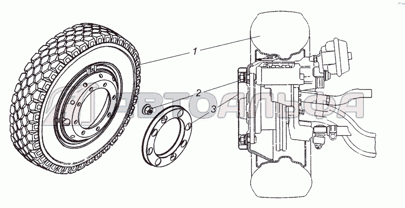 4308-3101702 Установка передних колес КАМАЗ-4308, каталог 2008 г.